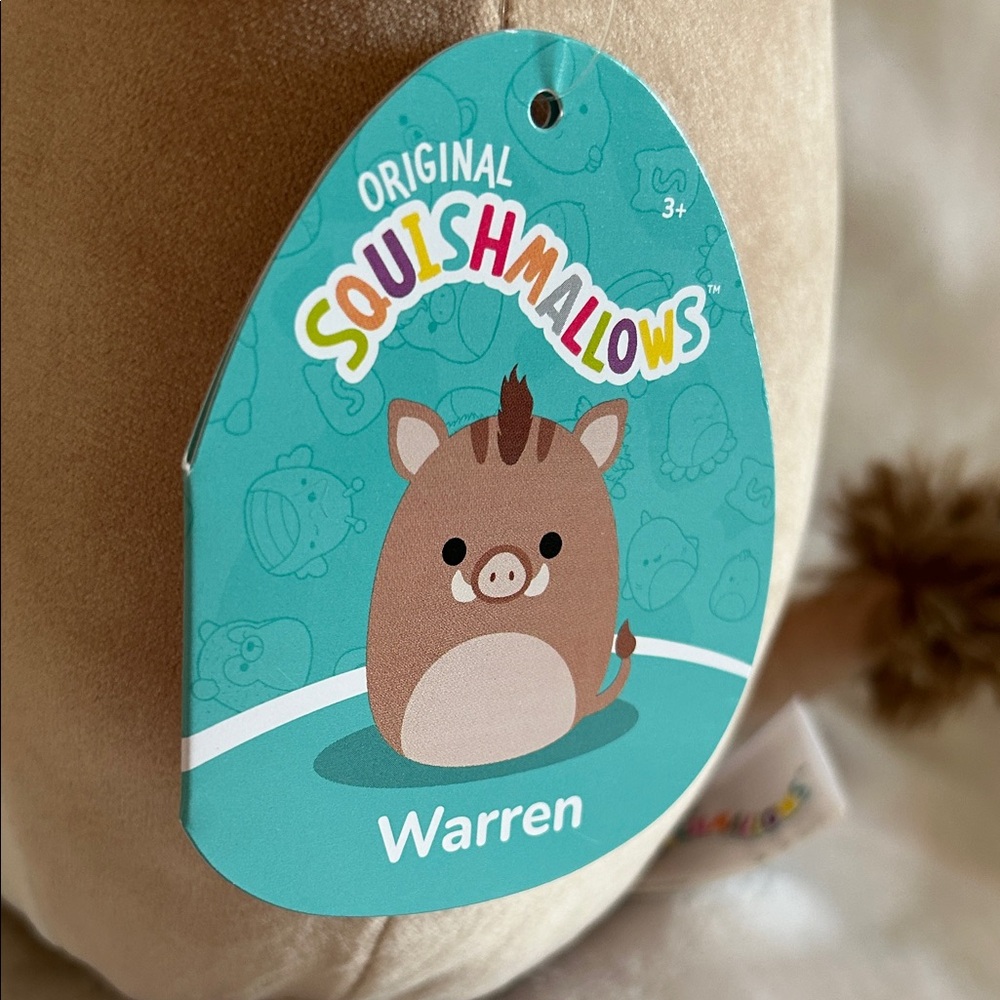 🦖 NWT Squishmallows Warren the Boar 🐗 7” - Picture 2 of 7